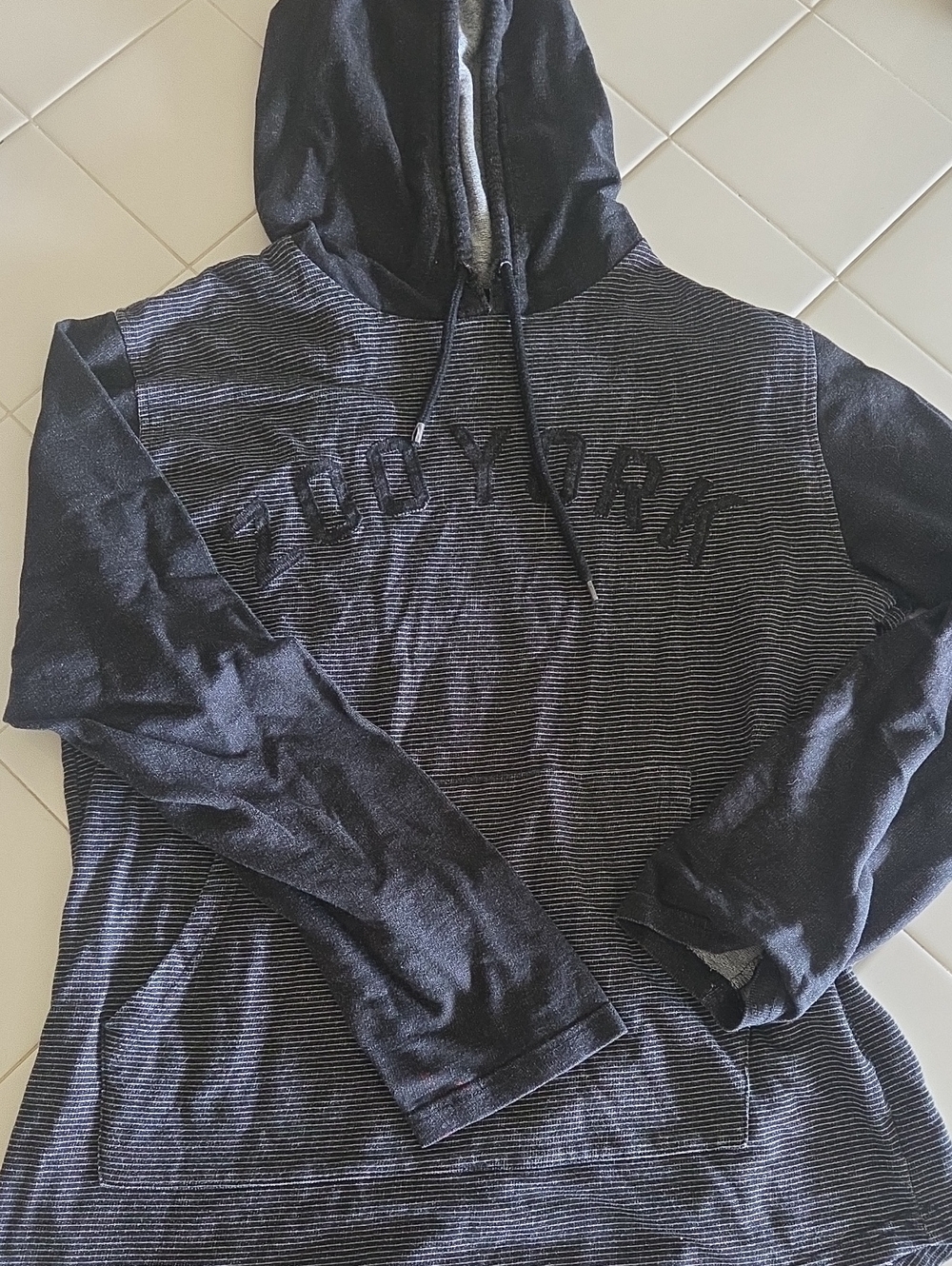 Zoo York Navy Striped Hooded Sweatshirt